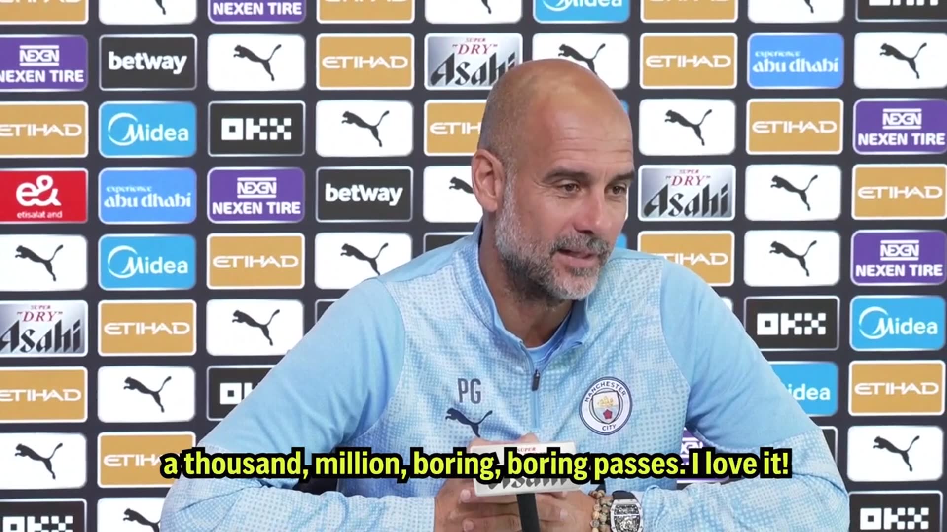 'Video thumbnail for Guardiola: 'I will never ever change my beliefs''