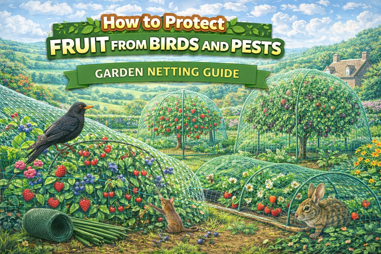 Video thumbnail for How to Protect Fruit from Birds and Pests | Garden Netting Guide