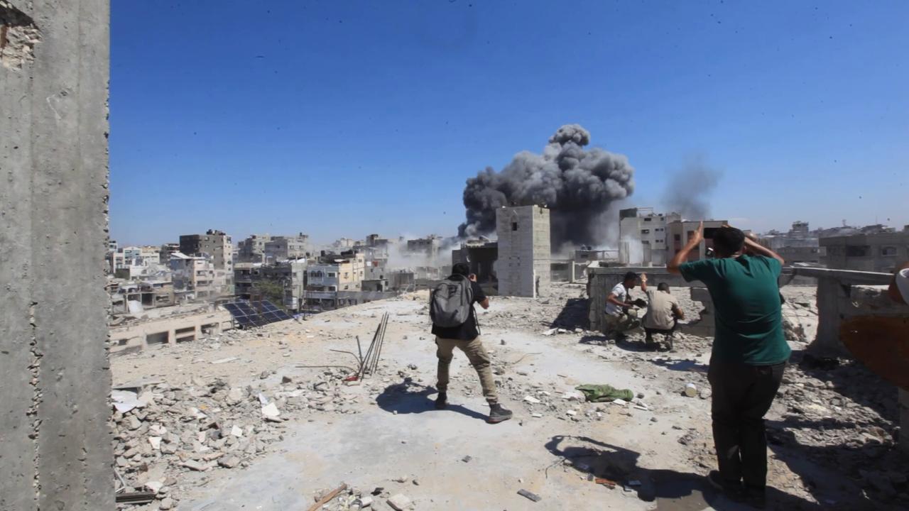 Video thumbnail for Israeli airstrike hits evacuated home in Gaza’s Al-Shati refugee camp.