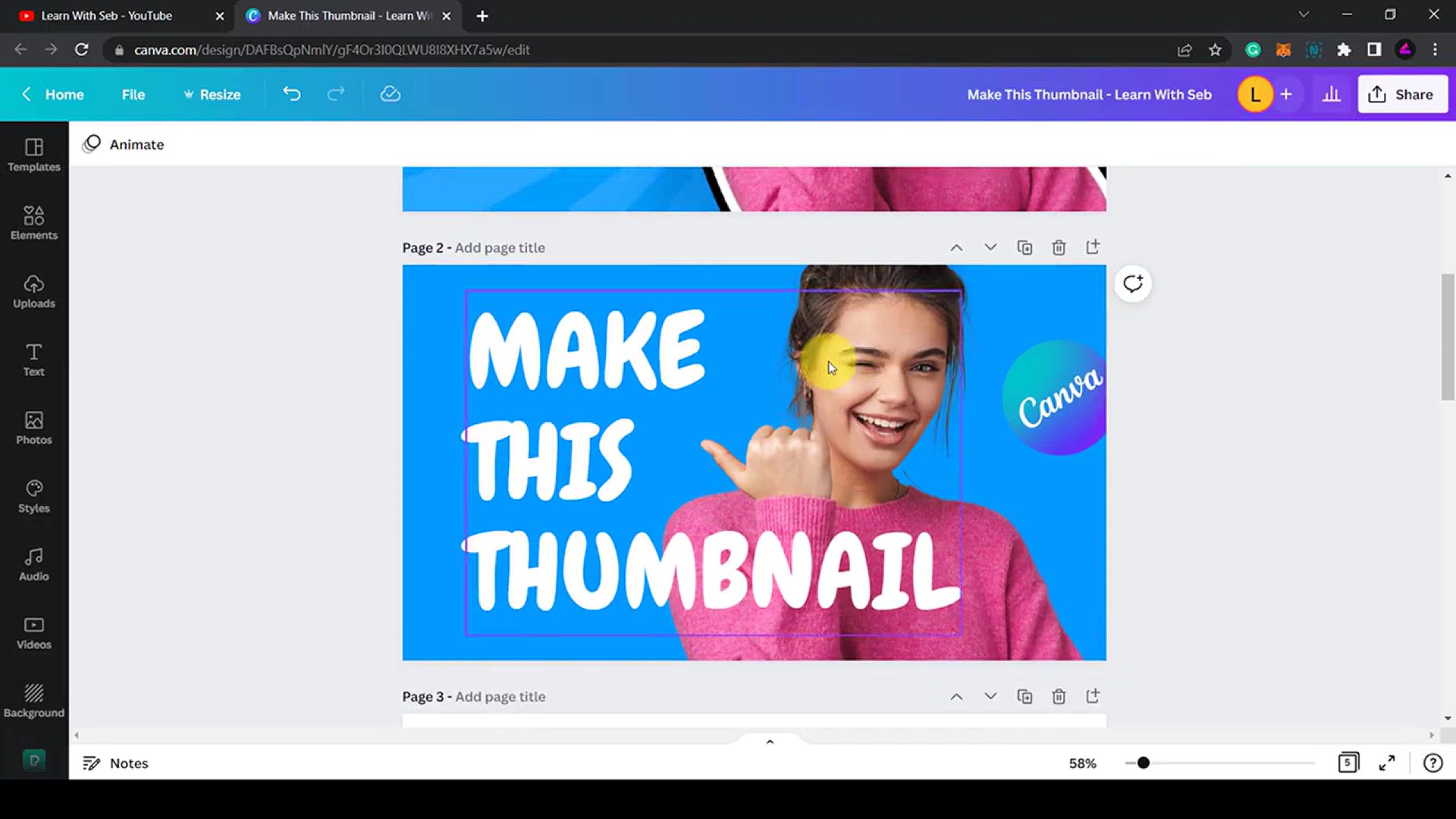 'Video thumbnail for How To MAKE THUMBNAILS That STAND OUT Using CANVA'