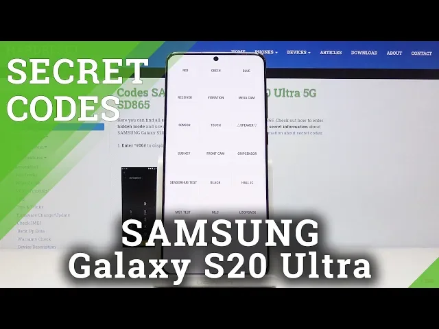 Video thumbnail for CODES SAMSUNG Galaxy S20 Ultra - Hidden Mode / Test Menu / Service Mode