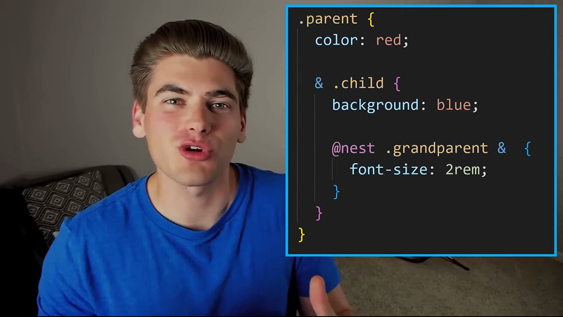 'Video thumbnail for How To Use Nesting In Plain CSS'