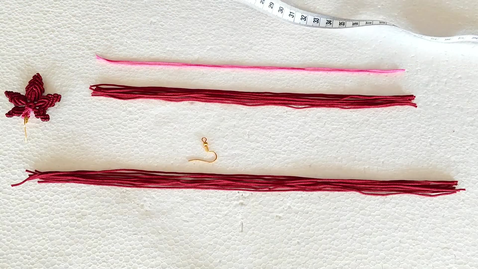 Video thumbnail for Elegant Macrame Flower Earrings 🌸 _ Easy DIY Tutorial