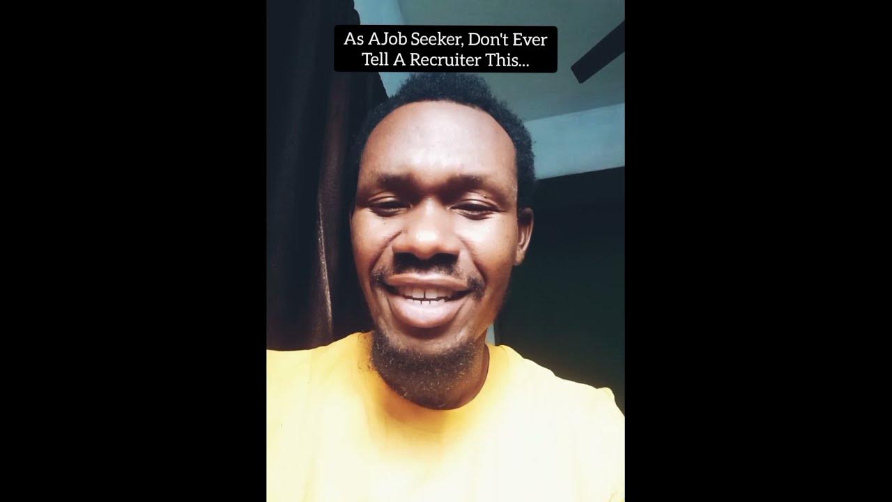 Video thumbnail for As a Job Seeker, Don't Ever Tell a Recruiter This...