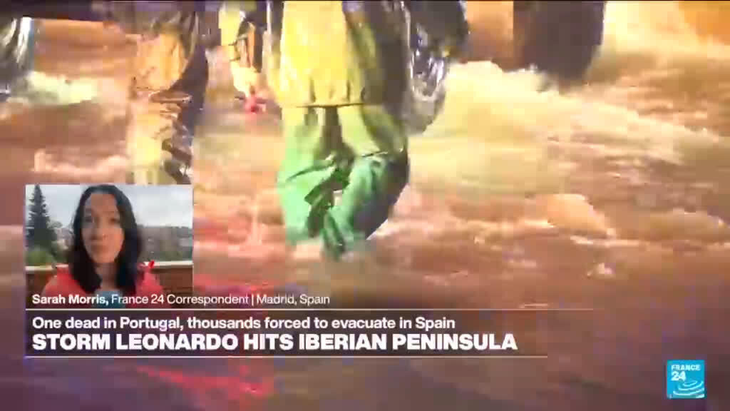 Video thumbnail for Storm Leonardo hits Iberian peninsula: One dead in Portugal, thousands forced to evacuate in Spain