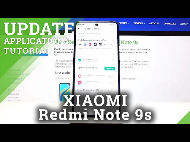 Video thumbnail for How to Update Apps in XIAOMI Redmi Note 9s – Install Latest App Version