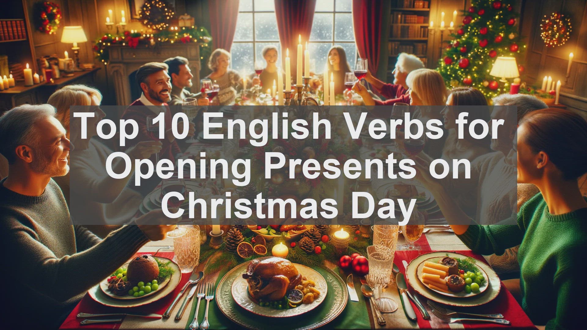 'Video thumbnail for Top 10 English Verbs for Opening Presents on Christmas Day'