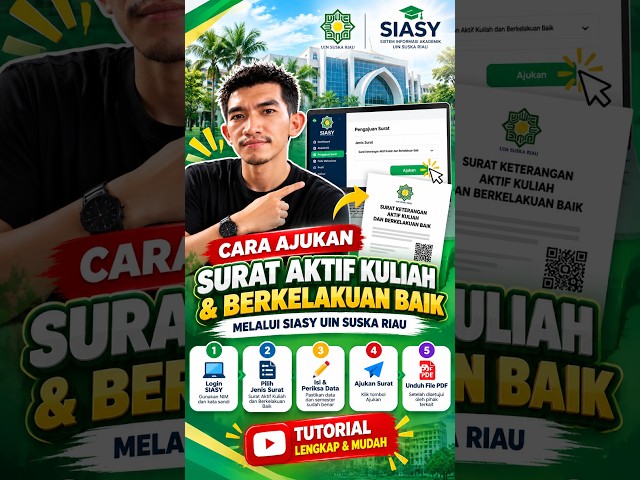 Video thumbnail for 📄 PANDUAN PENGAJUAN SURAT AKTIF KULIAH & BERKELAKUAN BAIK MELALUI SIASY