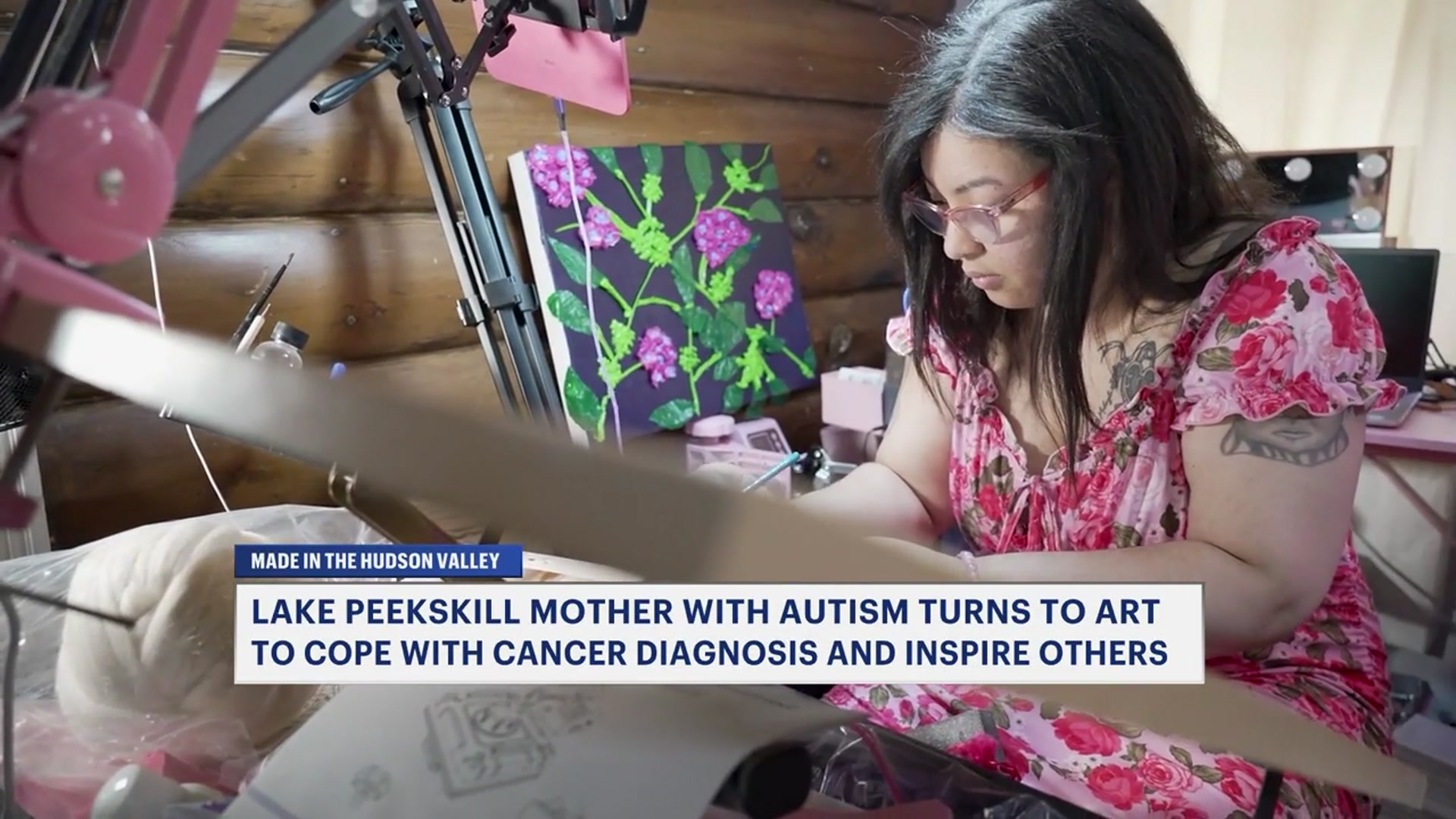 Video thumbnail for Lake Peekskill mother with autism turns to art to cope with cancer diagnosis and inspire others