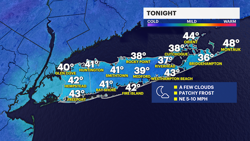Video thumbnail for Sunshine with dry weather and Cold mornings for the weekend on Long Island