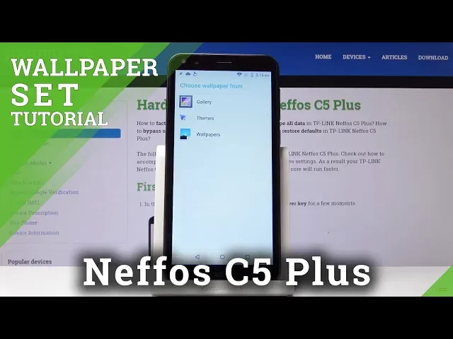 Video thumbnail for How to Change Wallpaper in TP-LINK Neffos C5 Plus - Update Desktop