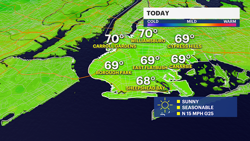 Video thumbnail for Seasonable, breezy and a dry stretch in Brooklyn this week