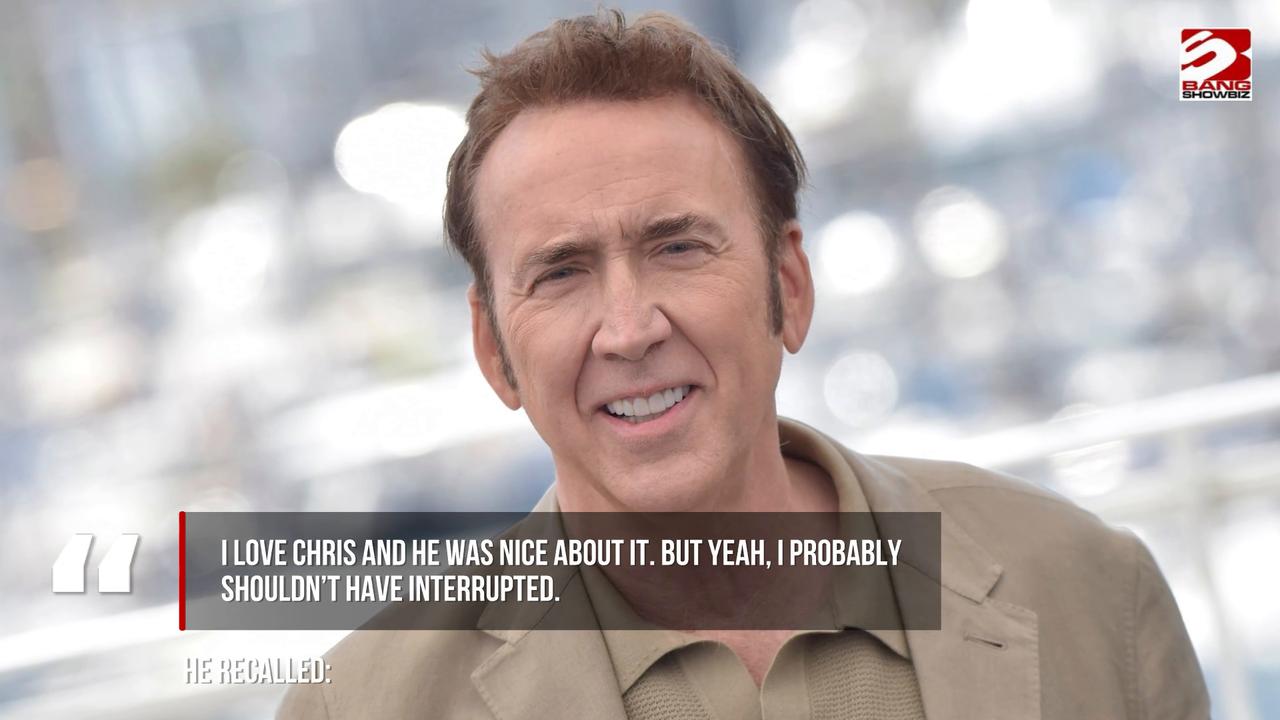 Video thumbnail for Nicolas Cage has apologised for former 'interrupting problem'