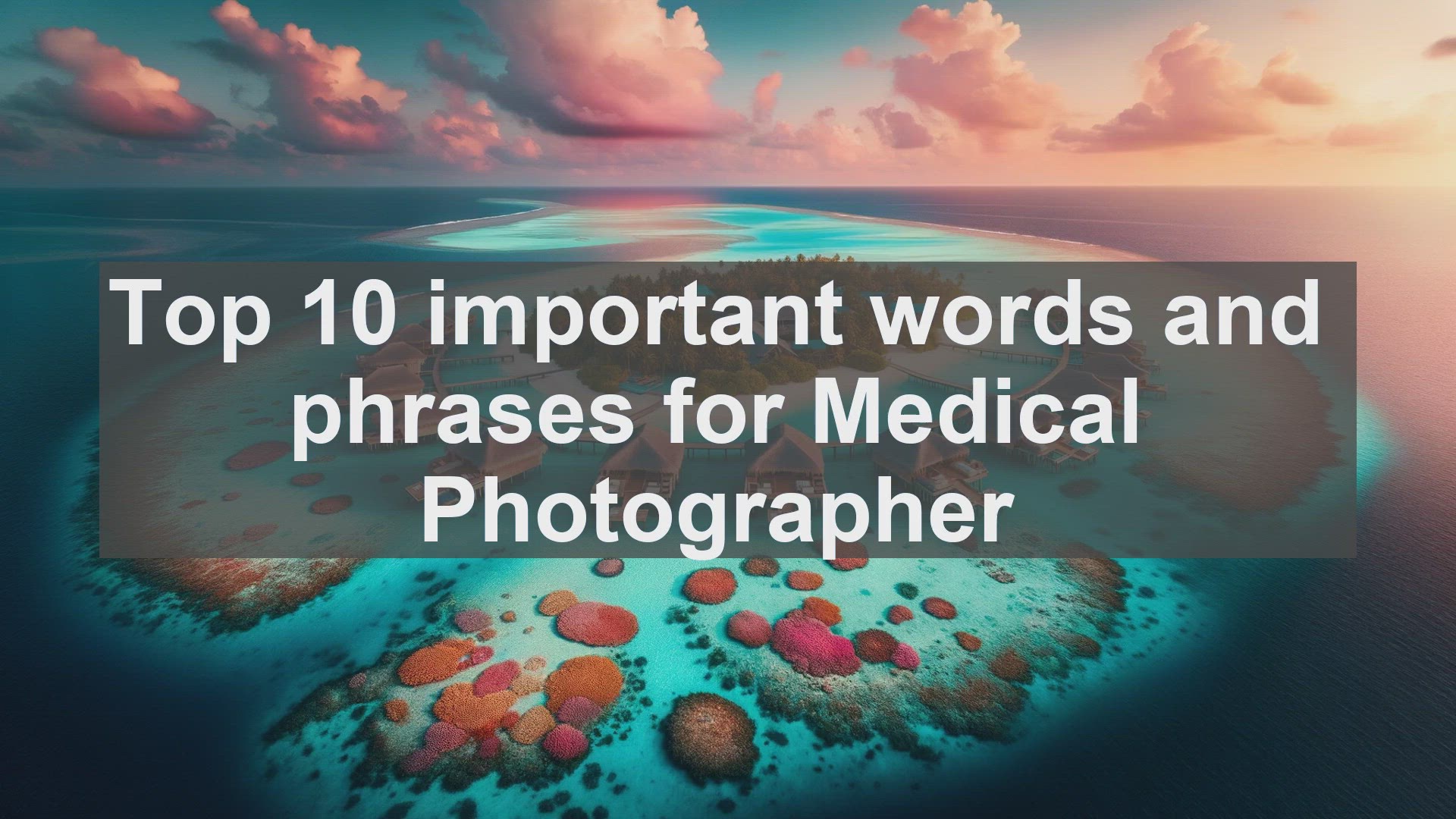 'Video thumbnail for Top 10 important words and phrases for Medical Photographer'