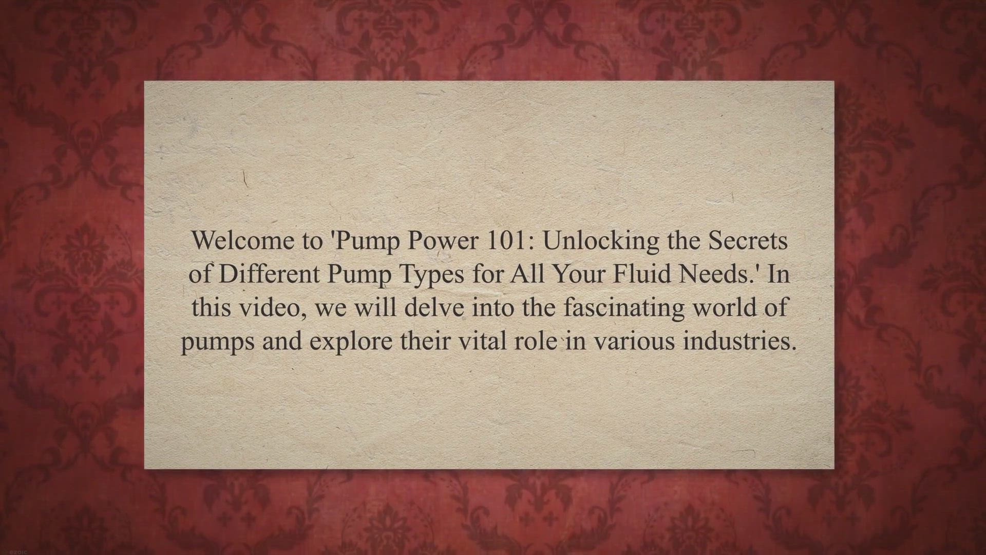 Video thumbnail for Pump Power 101: Unlocking the Secrets of Different Pump Types for All Your Fluid Needs