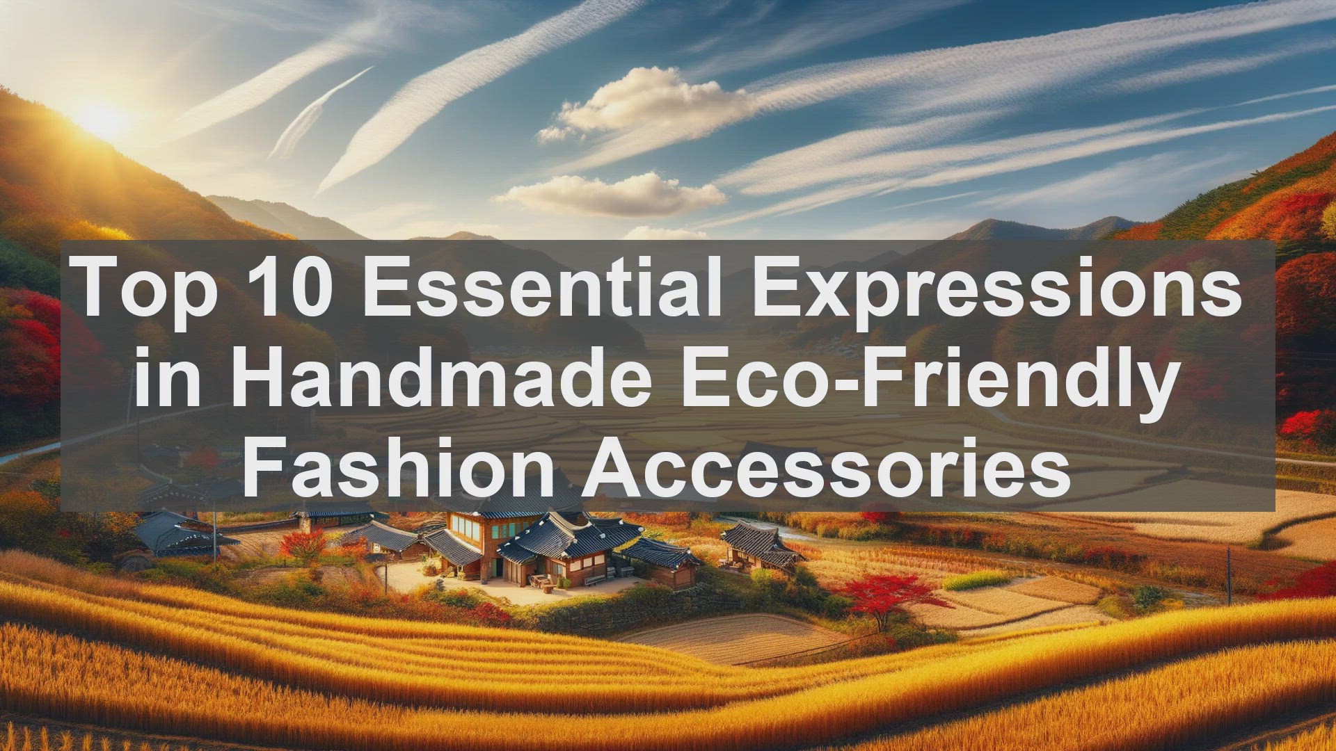 'Video thumbnail for Top 10 Essential Expressions in Handmade EcoFriendly Fashion Accessories'