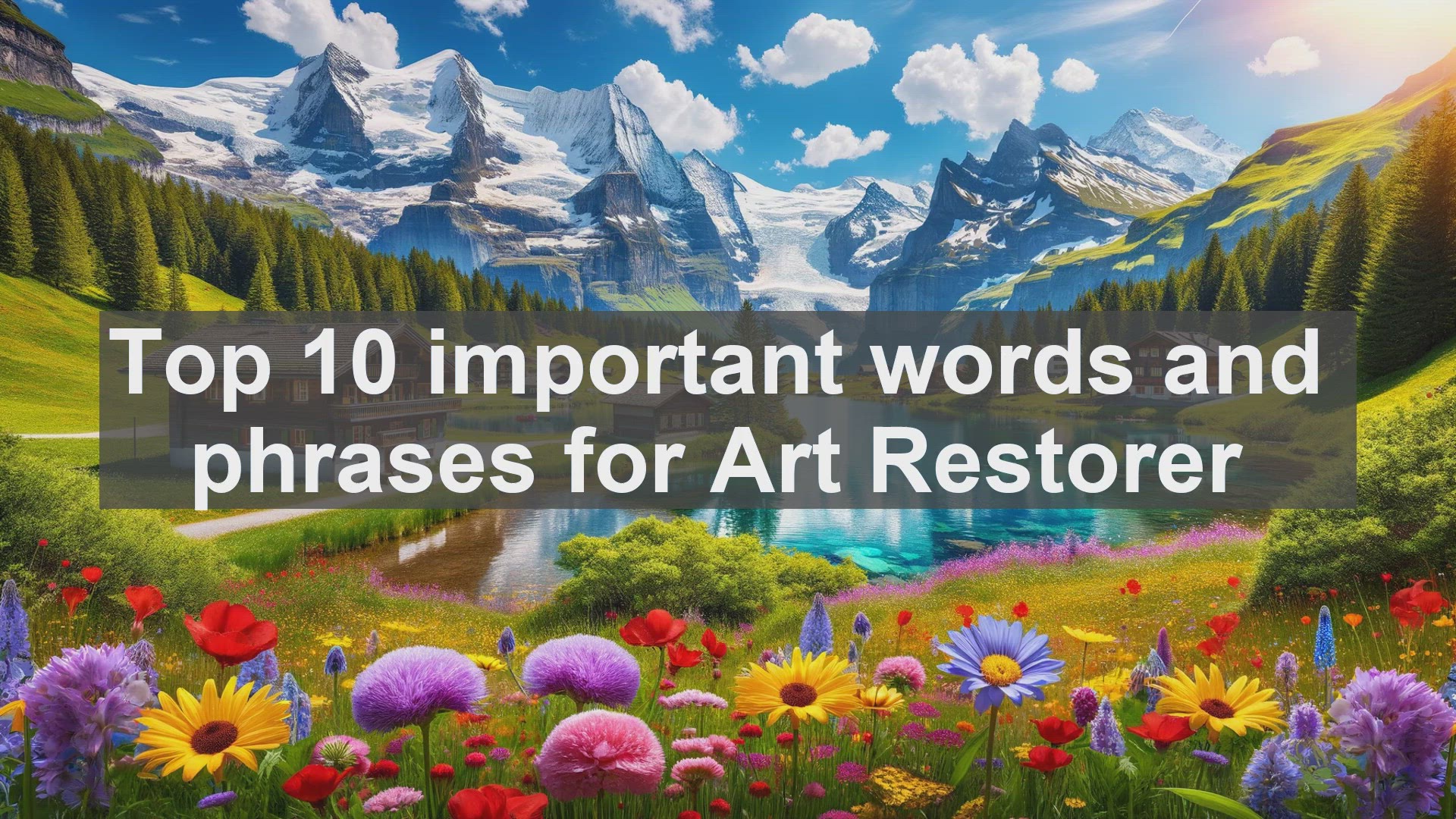 'Video thumbnail for Top 10 important words and phrases for Art Restorer'