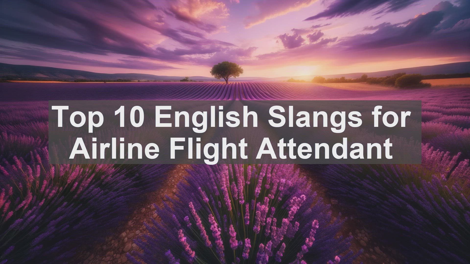 'Video thumbnail for Top 10 English Slangs for Airline Flight Attendant'