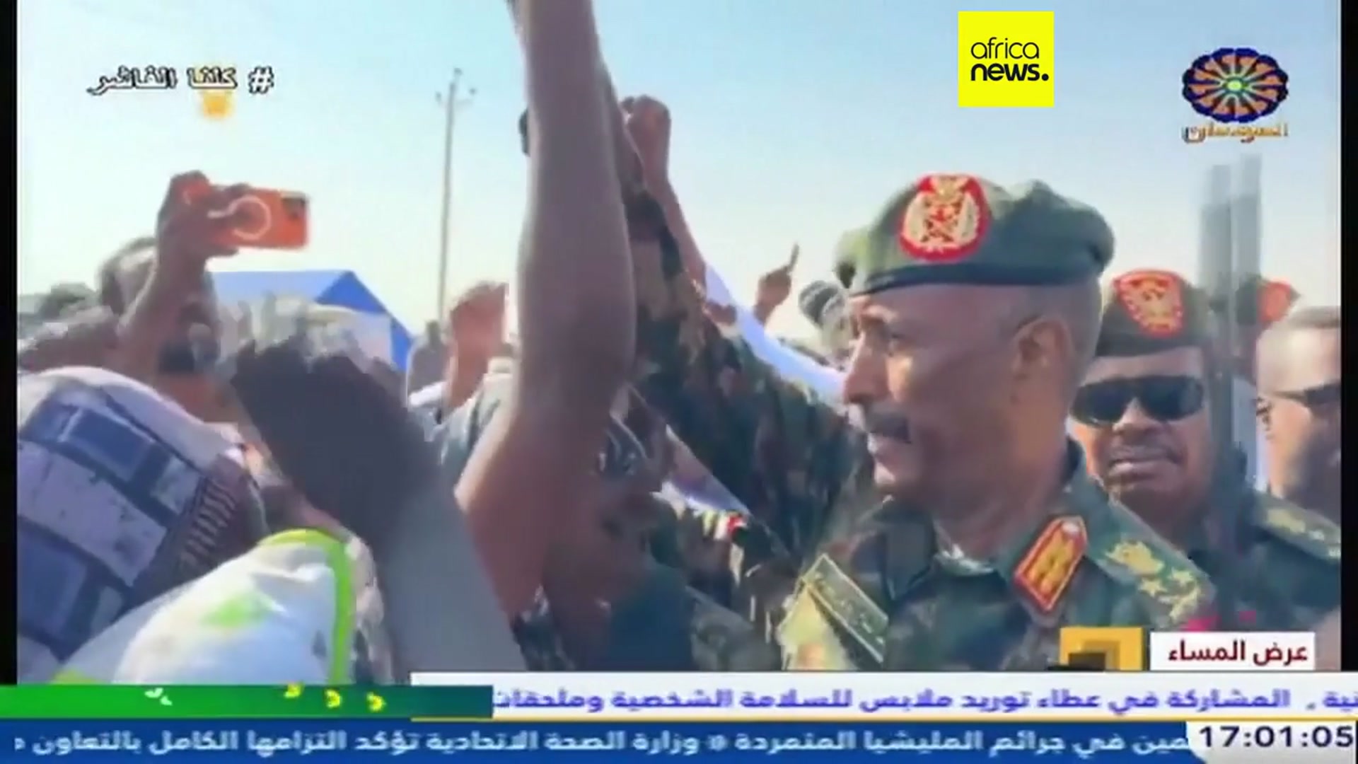 'Video thumbnail for Escalating crisis in Sudan: Military chief visits displacement camp amid rising atrocities'