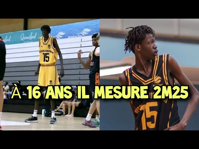 Video thumbnail for Le basketteur Jongkuch Mach a 16 ans  et il mesure 2 m 25