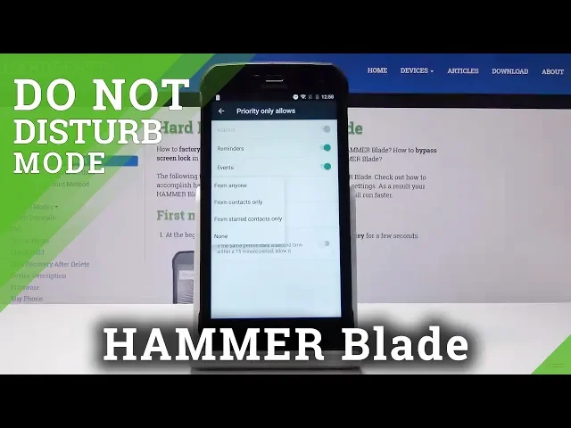 Video thumbnail for How to Activate Do Not Disturb Mode in HAMMER Blade - DND Mode
