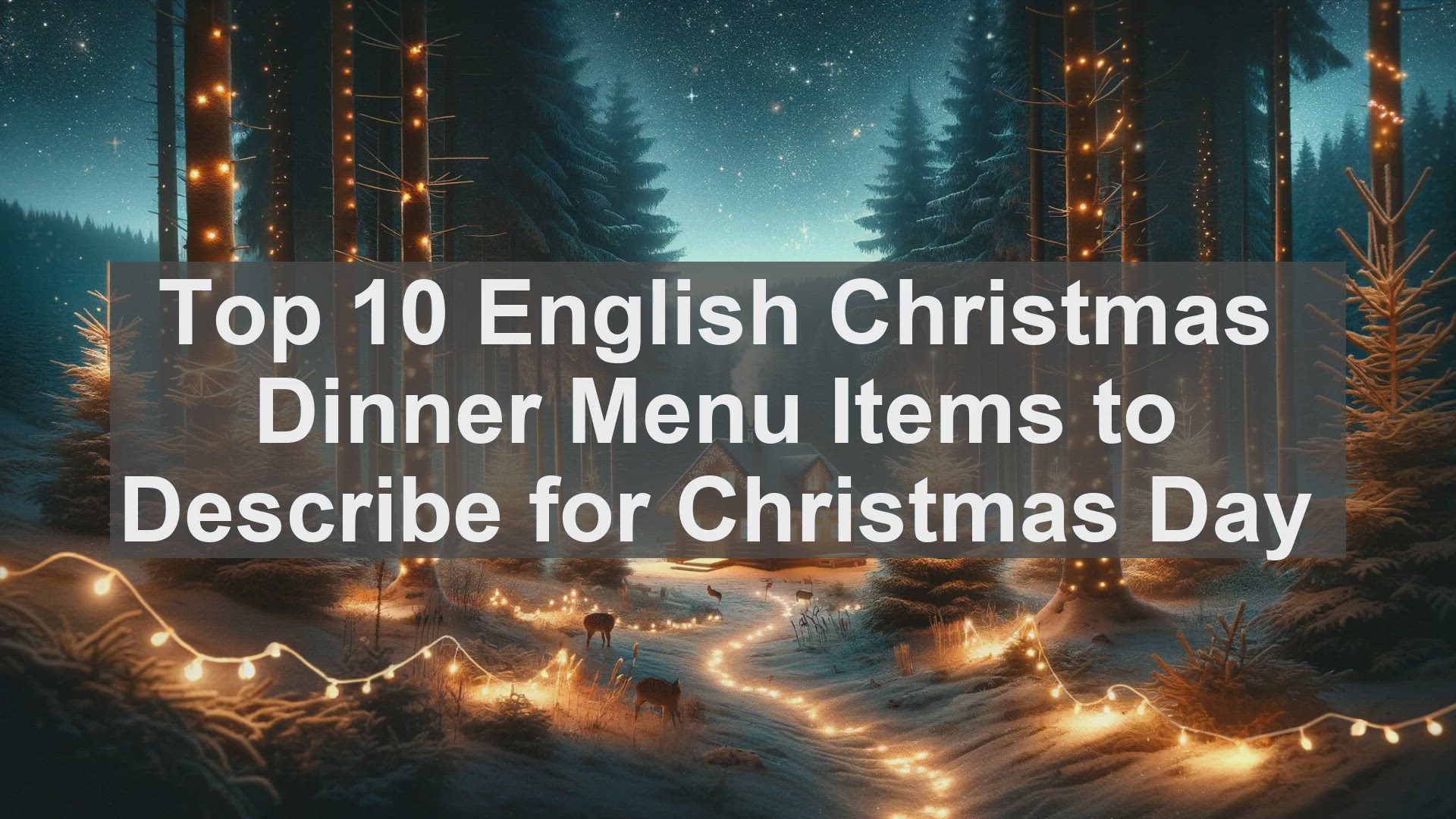 'Video thumbnail for Top 10 English Christmas Dinner Menu Items to Describe for Christmas Day'