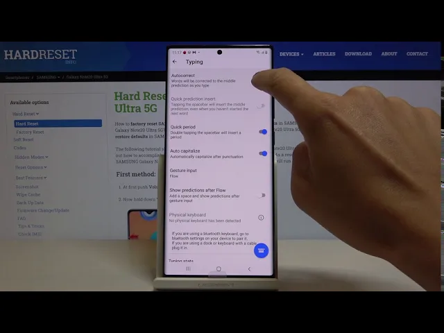 Video thumbnail for How to Turn On / Off Swiftkey Autocorrection in SAMSUNG Galaxy Note 20 Ultra