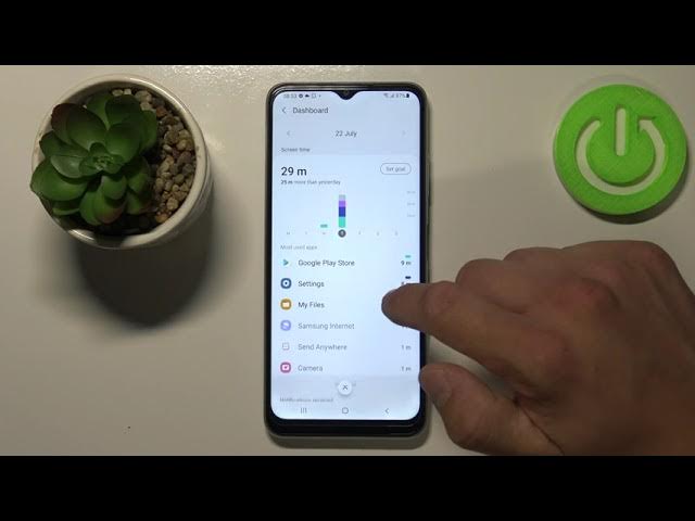 Video thumbnail for Samsung Galaxy A22 Check Number of Apps Opened Each Day