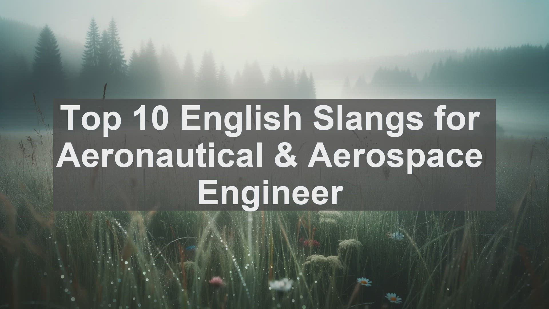 'Video thumbnail for Top 10 English Slangs for Aeronautical  Aerospace Engineer'