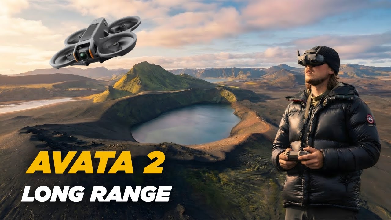 Video thumbnail for LONG RANGE flight with the DJI AVATA 2 | ICELAND Long Range