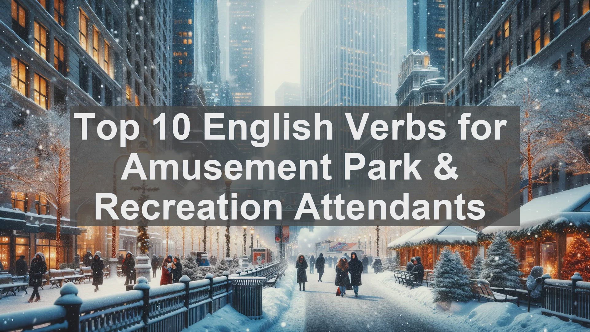 'Video thumbnail for Top 10 English Verbs for Amusement Park  Recreation Attendants'