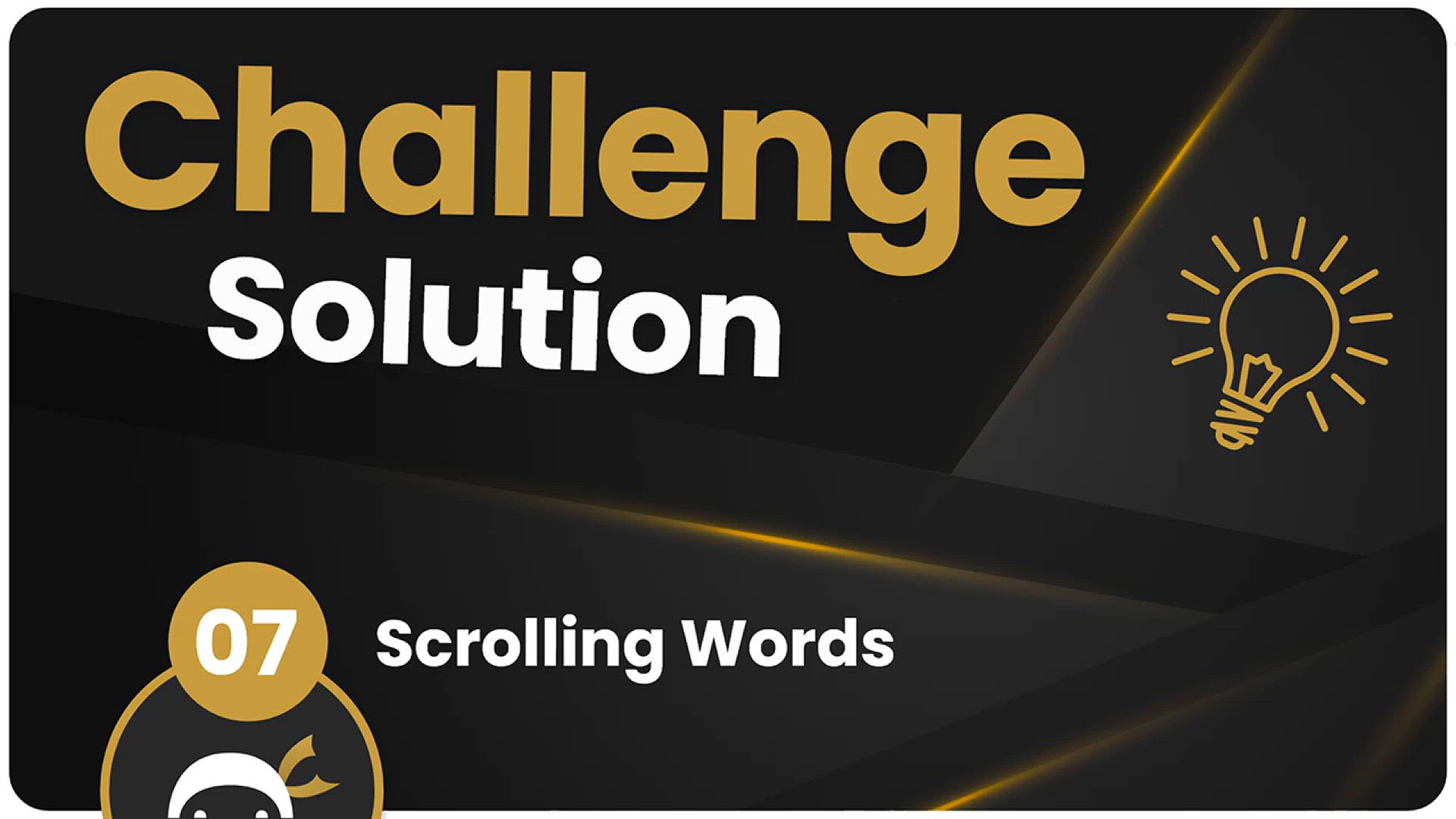 'Video thumbnail for Coding Challenge SOLUTION #7 - Scrolling Words Animation'