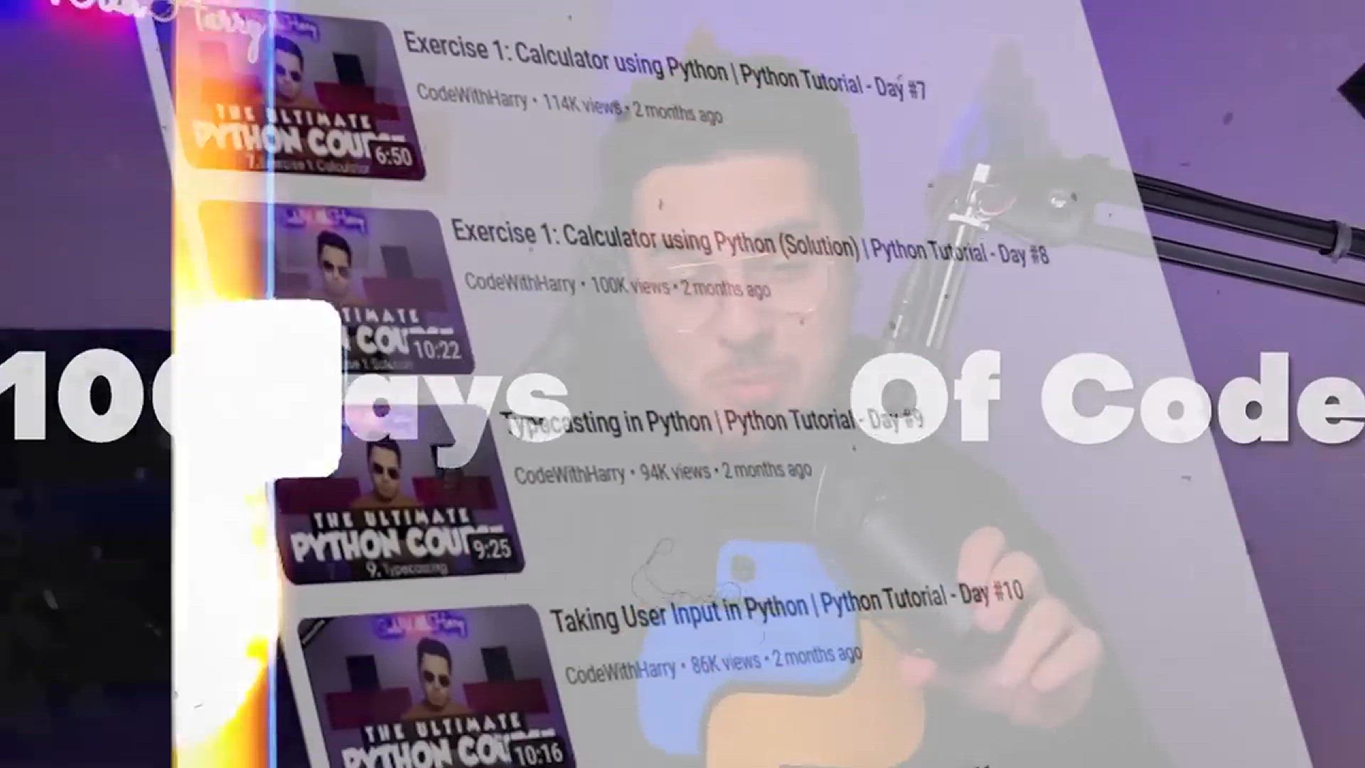 'Video thumbnail for Conclusion and Where to go from here _ Python Tutorial - Day #100'