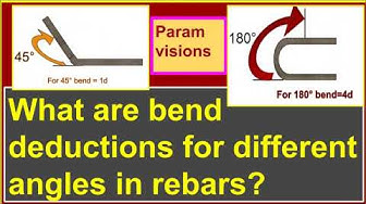 'Video thumbnail for Bend deductions for different angles in reinforcement bars./Bend deduction formula.'