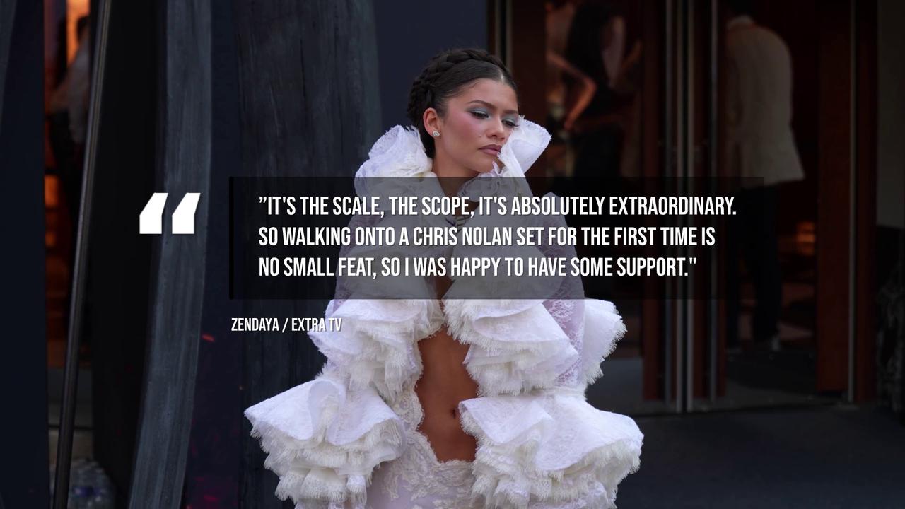 Video thumbnail for Zendaya was 'very grateful' to have Tom Holland's support during first day on The Odyssey set.