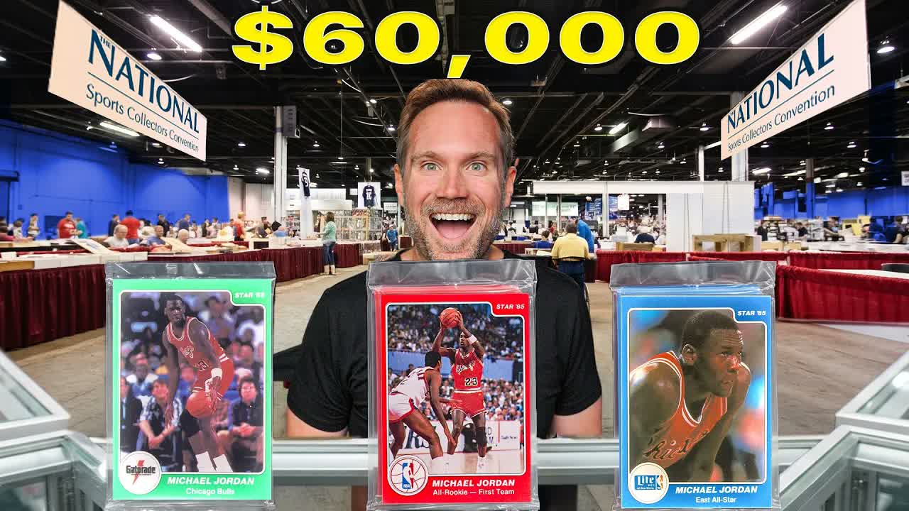 Video thumbnail for Sports Card Investor: Buying $60,000 Packs of Michael Jordan Rookie at The National!