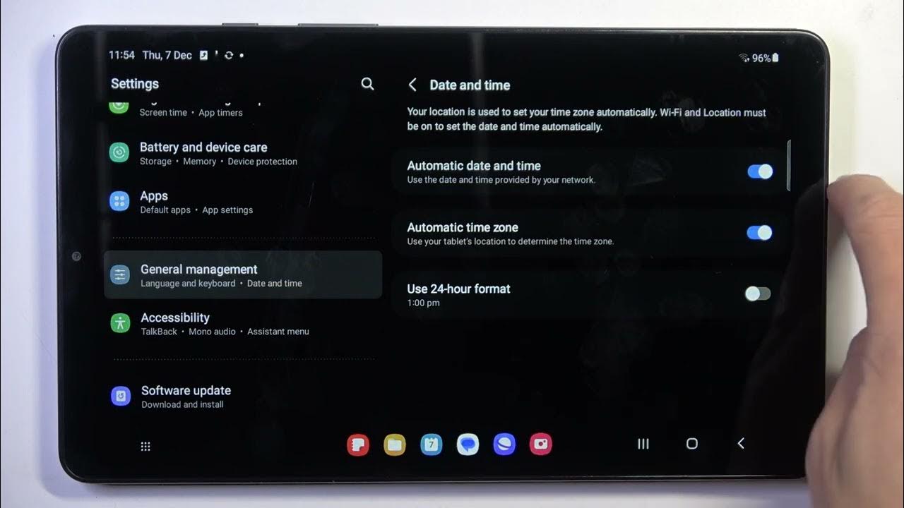 Video thumbnail for How To Set Up Date Time In Samsung Galaxy Tab A9