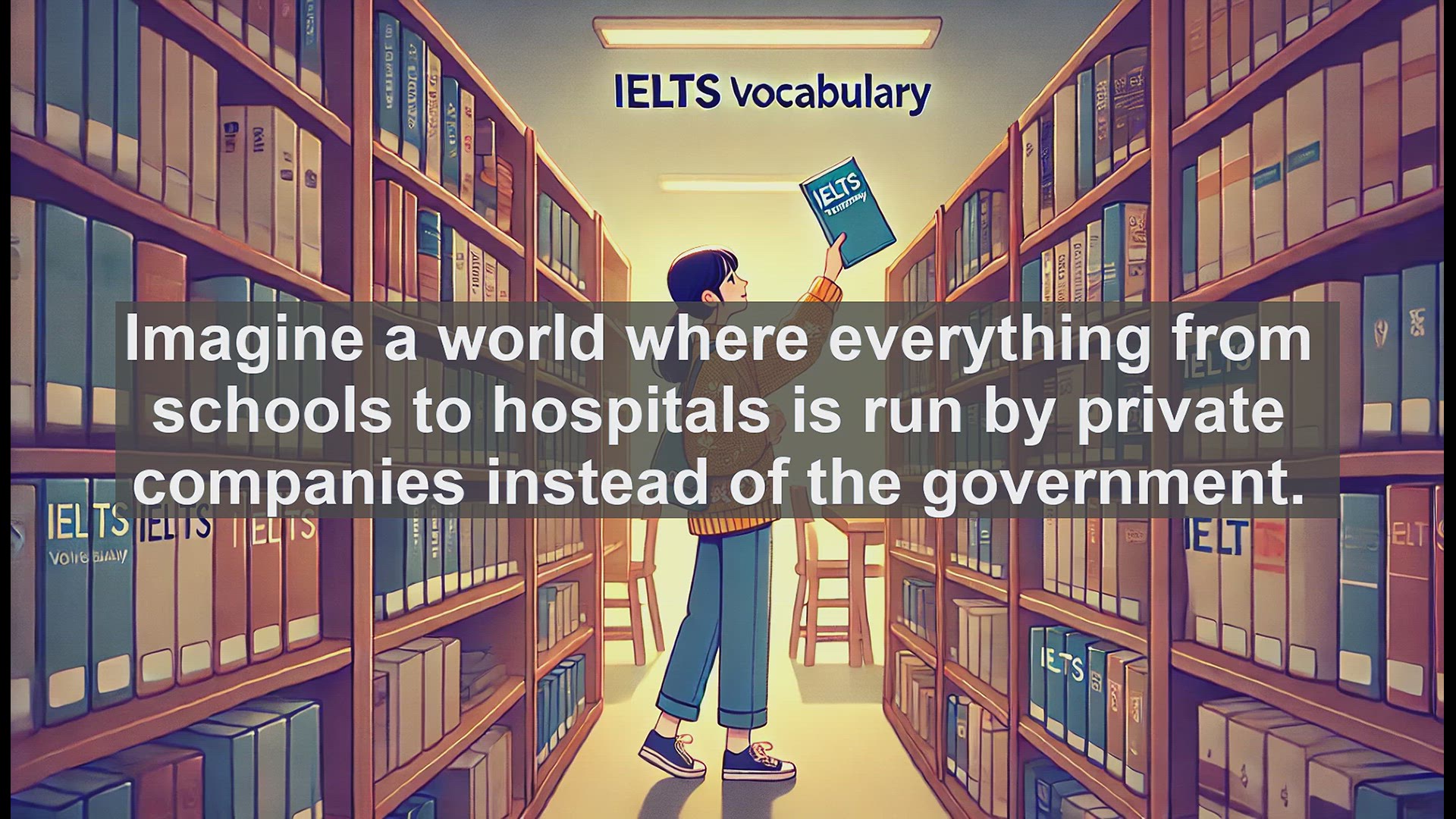 'Video thumbnail for 2500 Must Know IELTS 6.5 Vocabulary - Privatize: Transferring Public Services to Private Ownership'