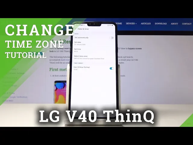 Video thumbnail for How to Change Date & Time in LG V40 ThinQ – Change Timezone