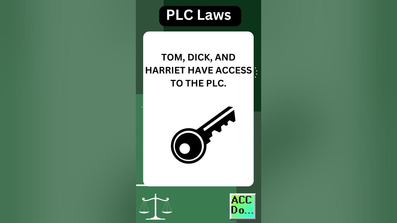 'Video thumbnail for PLC Laws #45 - NEVER LEAVE THE RUN/REM/PROG KEY IN A PLC WHERE...'