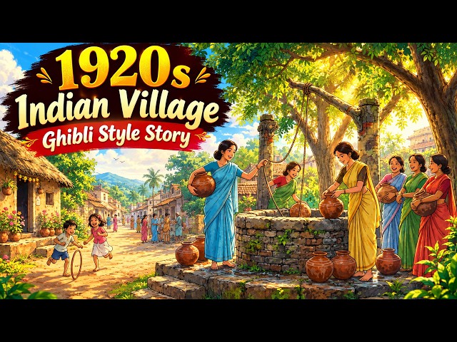 Video thumbnail for 1920s Indian Village Ghibli Style 2D Animation