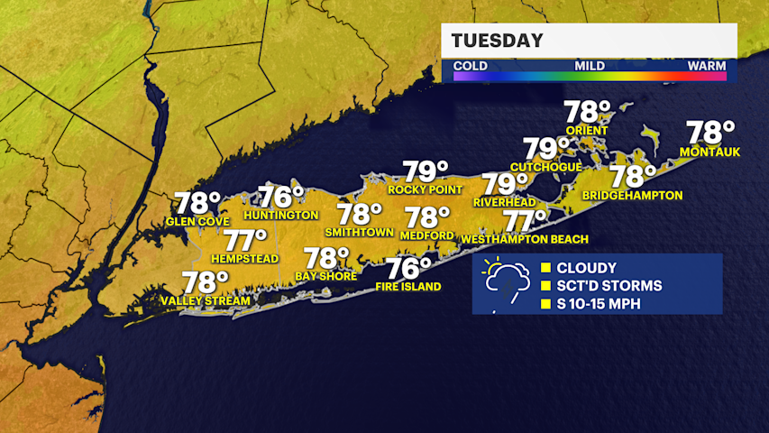 Video thumbnail for Showers, storms plague Long Island Tuesday and Wednesday, with flooding concerns