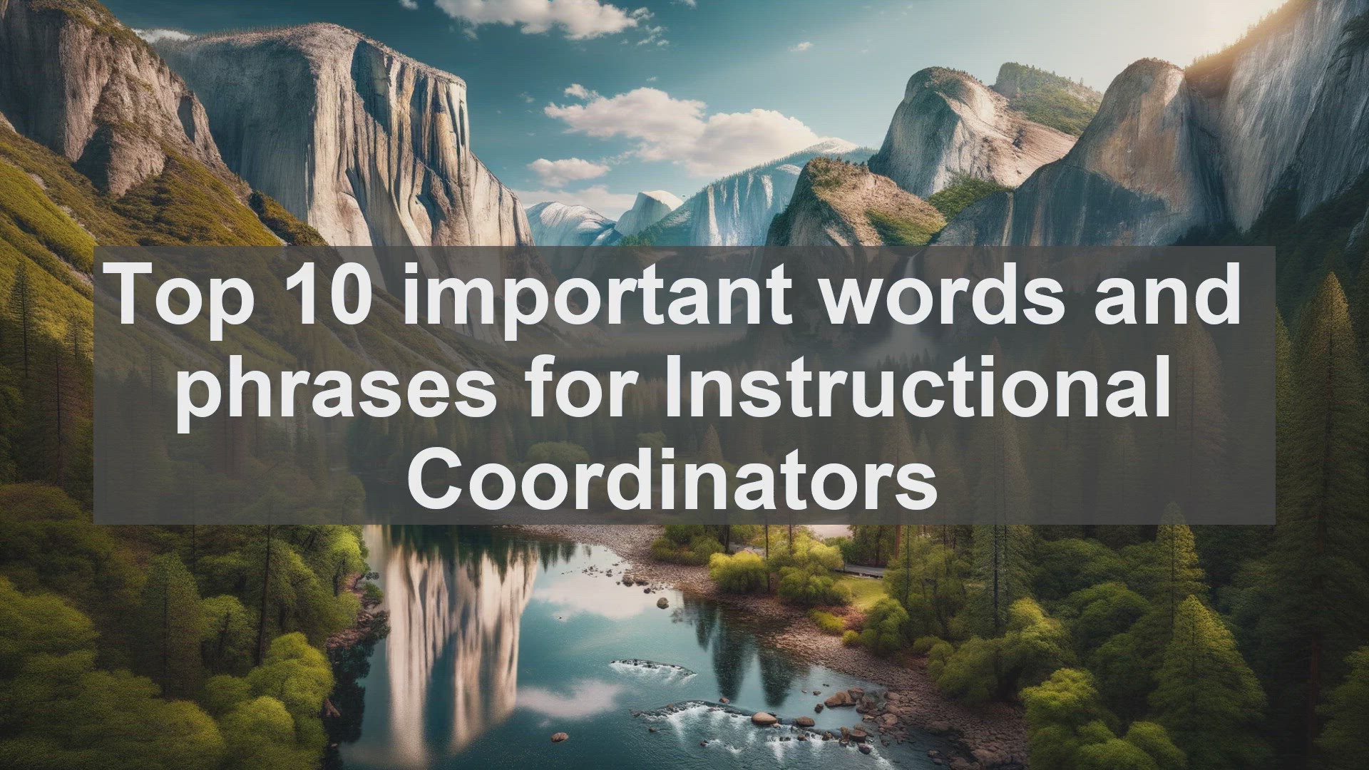 'Video thumbnail for Top 10 important words and phrases for Instructional Coordinators'