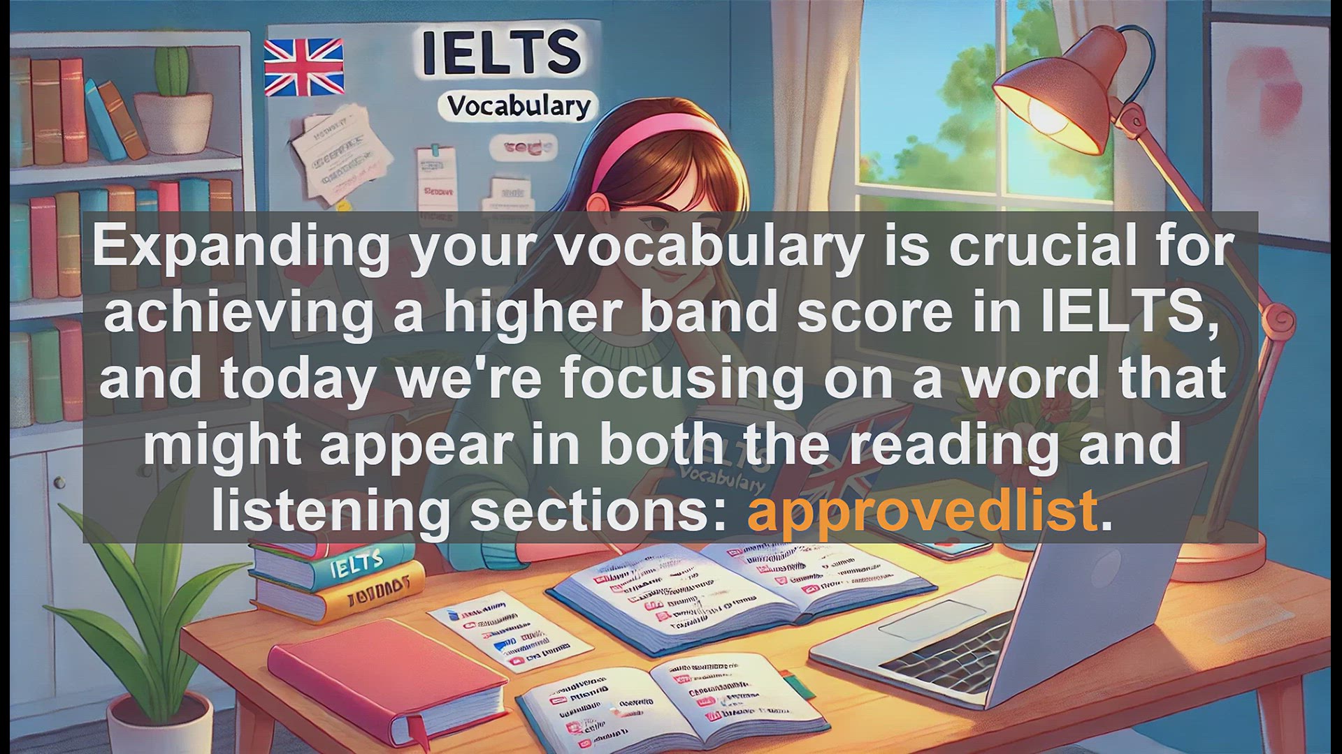 'Video thumbnail for 2500 Must Know IELTS 6.5 Vocabulary - IELTS Vocabulary: Understanding 'Approvedlist''
