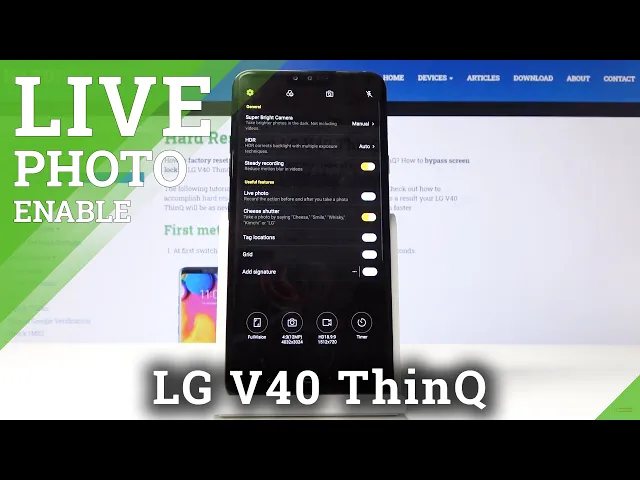 Video thumbnail for How to Enable Live Photo in LG V40 ThinQ – Turn On/ Off Live Photo