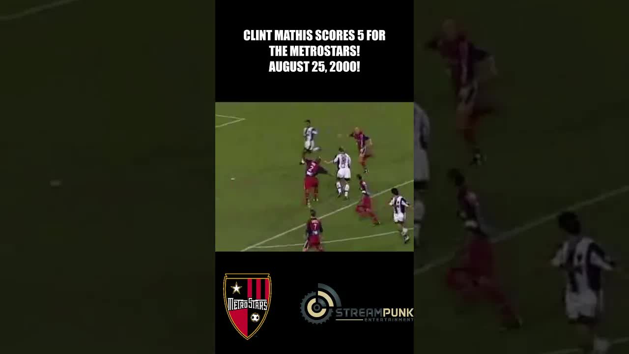 Video thumbnail for Clint Mathis' 5 Goals for the MetroStars: August 25, 2000