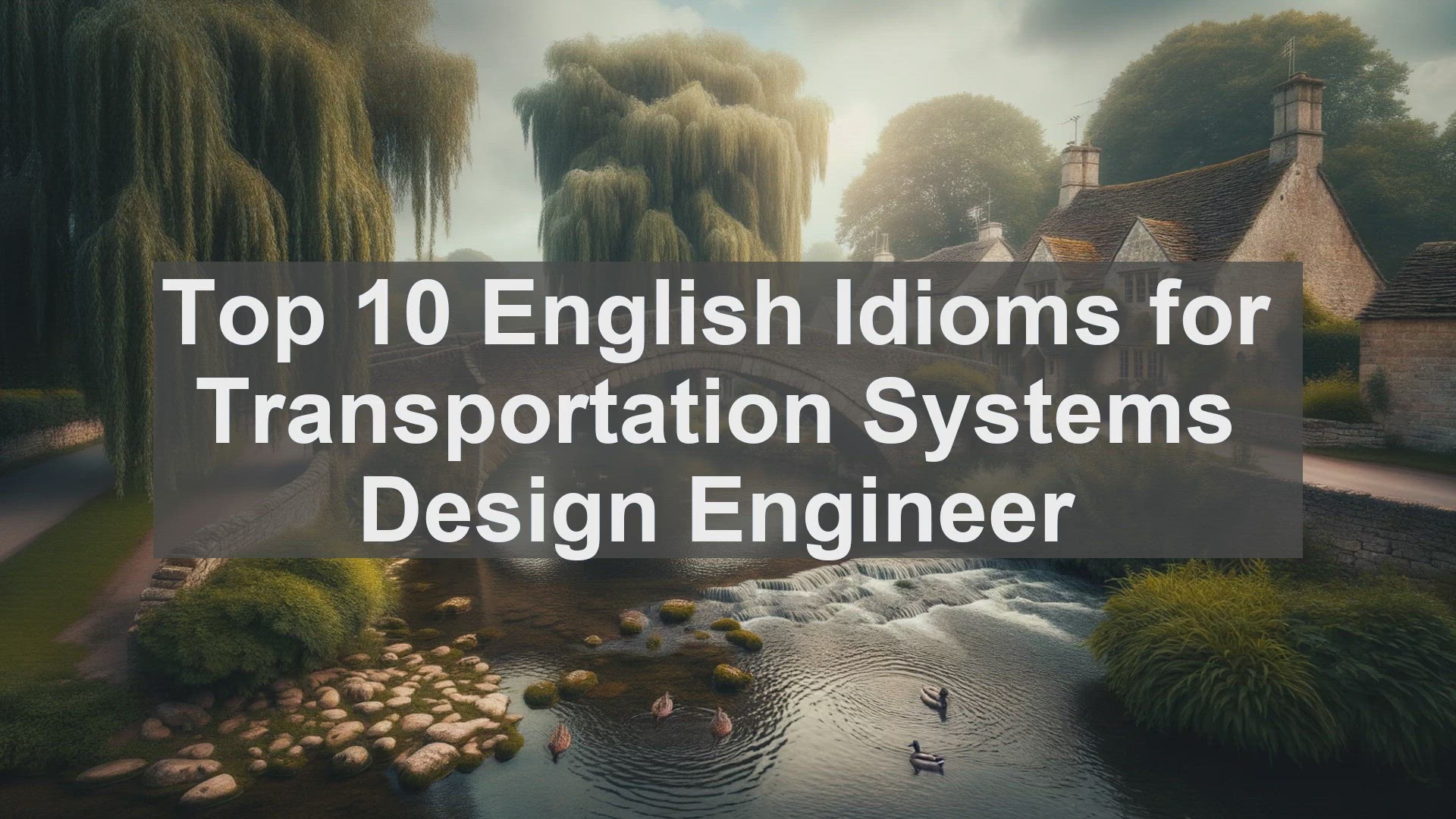 'Video thumbnail for Top 10 English Idioms for Transportation Systems Design Engineer'