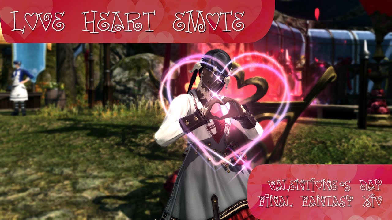 Video thumbnail for FFXIV Love Heart Emote -  FF14 Valentione's Day Emote 2024