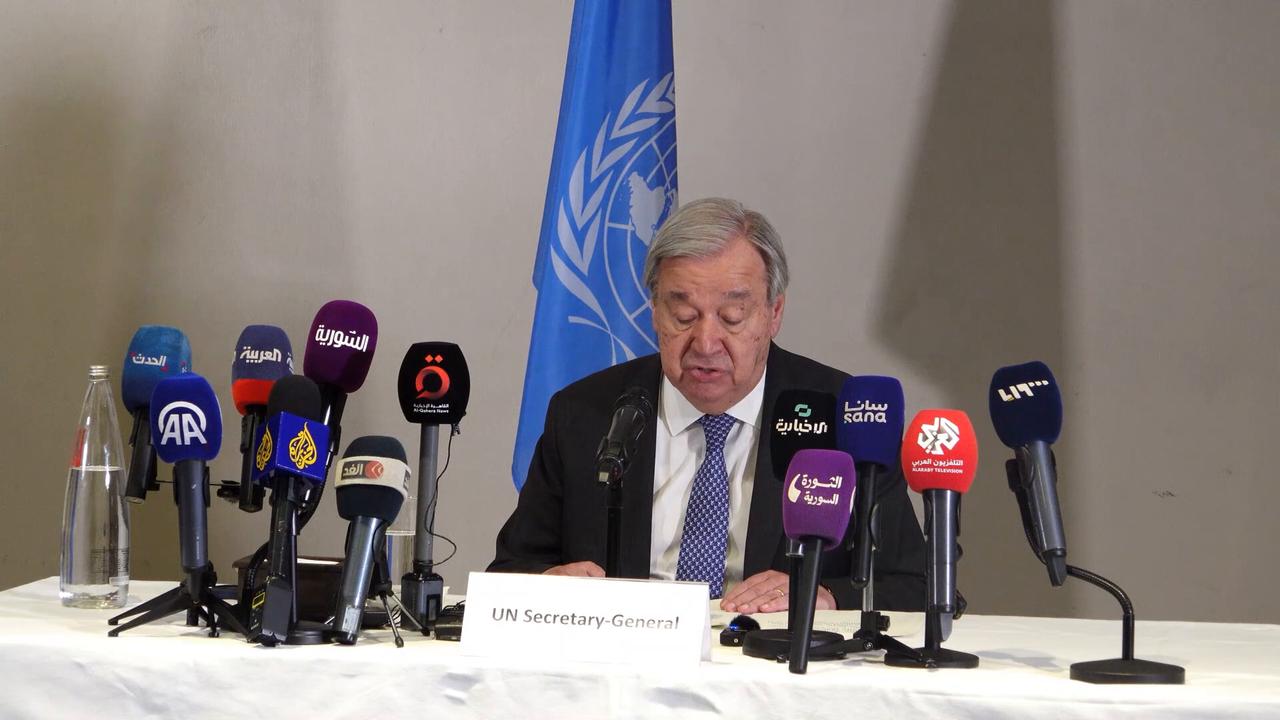 Video thumbnail for Syria: UN to submit report to Security Council on Israeli violations in Syria: Guterres.