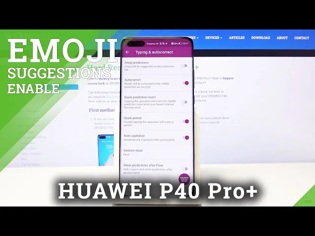 Video thumbnail for How to Turn Disable Emoji Suggestions on HUAWEI P40 PRO+ -   Turn On / Off Predictive Emoji